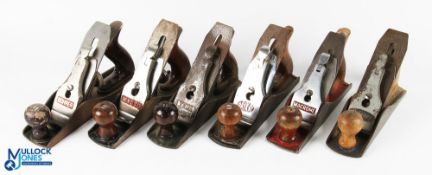 6x No.4 Style Block Planes Woodworking Tools, with makes of Bohrer, Kyoto, Tema, Spinney, Oaykay,