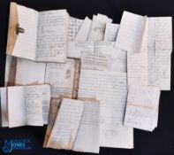 East Midlands good group of vernacular letters - 18th-19th c together with other ephemera