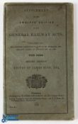 1868 Supplement to General Railway Acts, 2nd edition James Big with index paperback book