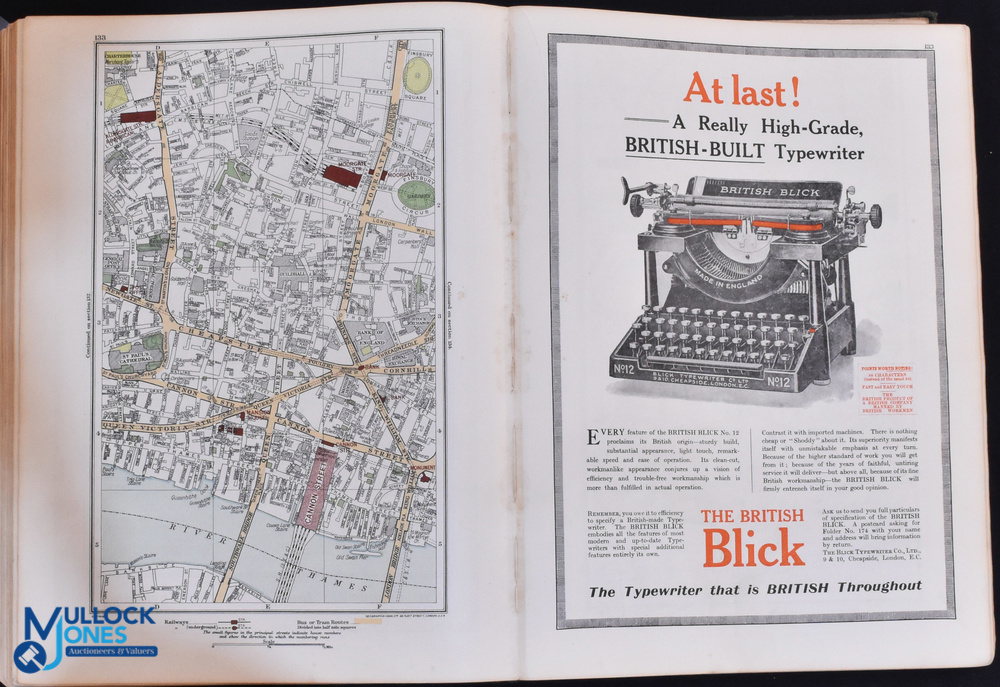 London -The Authentic Map Directory of London and Suburbs, produced by Geographia Ltd c1923 - - Image 5 of 5
