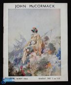John McCormack Twenty-Fifth Anniversary Concert 1932, in the Royal Albert Hall - Programme