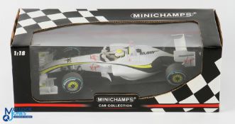 Jenson Button Championship Year 2009 Brawn GP 001 1:18 Minichamps Diecast Model 150 090122 -