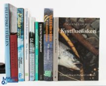Scandinavian Danish Fishing Books, 9 books to include Ellidaar, Stig Snimfen & drjvend aas,