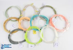 Another selection of lightly used fly lines, as follows: Airflow WF7 /F slime line. Snowbee WF7 /