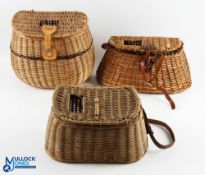 A collection of fishing wicker creels, comprising: 12
