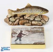 Ceramic: A ceramic spotted brown trout by Neil Dalrymple 2010, a 6.5