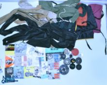 Fishing Tackle Mixed Lot, to include 8 rod bags, spare spools parts, with makers of Vigor ABU, WF7MS