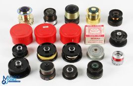 Fishing Reel Spare Spools, a mixed lot to include Intrepid Regent, Zirkon 40 x2, Silstar, Masterline