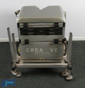Creative ST1500 Fishing Seat Box, aluminium construction with 6 feet, and multi draws, has a few