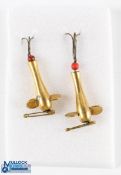 A pair of Lemax Switzerland Brass Devons, both 2