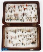 Another box of sea trout / salmon doubles and trebles in double sided box 11