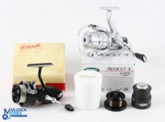 Mitchell 330 automatic fixed spool reel, good finder touch bail, light use in original Mitchell hard