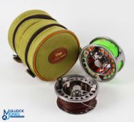 Scierra 7/9 alloy trout fly reel with spare spool, 3 ¾