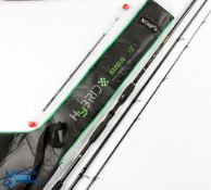 Browing Hybrid Barbas 12ft 3 piece carbon feeder rod c/w three push in tips in tube, little use