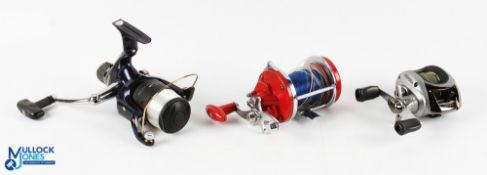 Daiwa Procaster Tournament 100 bait casting reel, side tensioner, twin handles, runs well.