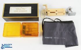 Silver Fin Line Wider in original box looking unused, plus a Greys GRX spin 9@ 15-45g rod bag, C&F