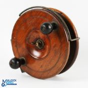 Sun Star Back brass and mahogany reel 6.5