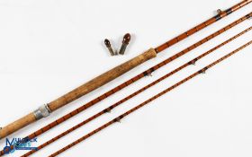 J J S Walker Brampton & Co No 28383 split cane Wye style salmon fly rod 13' 6
