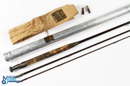Hardy Alnwick greenheart trout fly rod No 42264 1898, 9' 3pc (tip 2