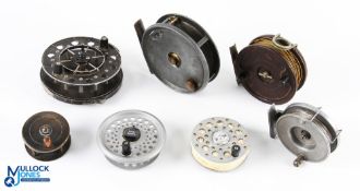 A collection of 5 reels and 2 spools - all for parts or perhaps repair (7)