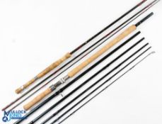 Bruce & Walker carbon trout fly rod 11' 3pc line 7/9#, alloy sliding reel fittings, lined butt/tip