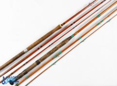 J S Sharpe Ltd Aberdeen No 52189 split cane spliced salmon fly rod 20