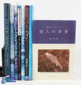Collection of Ken Sawada Fly Tying Fishing Books signed by the author in Japanese and English to