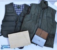 Champion Fly- fishing Waist coat - size L -plus a padded gilet jacket unbranded with signs of use, a