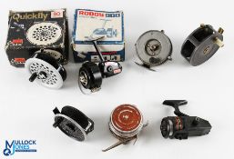 A graveyard of reels to include: DAM Quick Fly, The Regina, Wrights Automatic, and others (6)