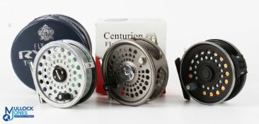 3x Various Fly Reels - to incl' an ABU Diplomat 178 alloy fly reel with rear drag adjuster, line