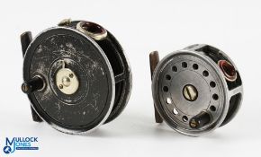 S Allcock & Co Ltd Redditch alloy trout fly reel black finish 3 1/8