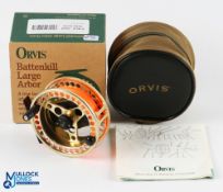 Orvis USA Battenkill large arbor II gold finish trout fly reel 3 5/8