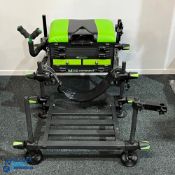 Maver Compact MXi 3 Draw Fishing Seat Box, having all its feet and shoulder strap, with some