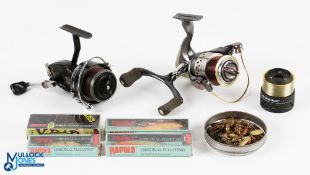 Okuma Payback PF40 spinning reel, skirted spool, complete with spare spool, a Mitchell 301A