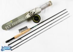 St Croix Premier fly fishing outfit, made up of: Premier P905-4 carbon trout fly rod, 9' 4pc line 5#