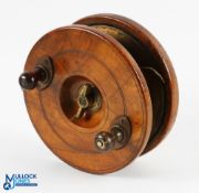 Mahogany and brass circle back Nottingham reel, 6