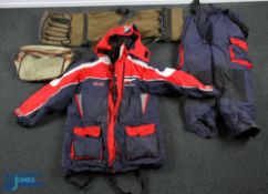 A Collection of Fishing Tackle bags/ clothing, to include a Chub Vantage rod/pole holdall, unbranded