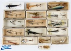 Hardy Bro Fishing Baits, Lures, Devon, a boxed selection to include blue phantom, wiggler, natural