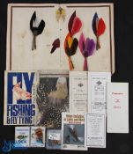 Fly Fishing Catalogue, Sample Cards, Flies, Capes, a mixed lot all from Sweets Tackle Shop Usk, to