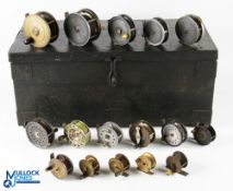 The tackle collection of the late Gary Brooker, MBE. It comprises of 16 vintage reels: a Forrest