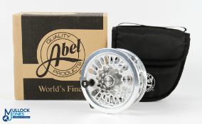 Abel Super 12 saltwater fly reel in platinum finish, 4 ½