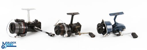 A collection of Mitchell fixed spool reels, all with good bails and run well. Need a good clean.