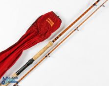 Bruce & Walker hand built in England multispin salmon spinner deluxe, gold finish hexagraph rod, 10'