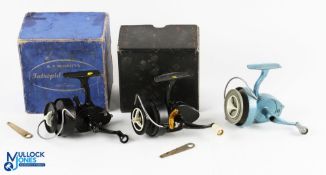 A collection of K P Morritts fixed spool reels, all running very well with good bails - as