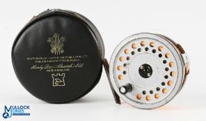 Hardy Viscount 150 fly reel, U shaped line guide, backplate check adjuster, turns well, fitted