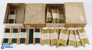 2x Retail Boxes of Period Fishing Line, a part box of green label waxed dressing 25 yards (6