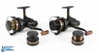 2x Browning Graphite 712 fixed spool reels, both with spar spools, large rear tensions and good