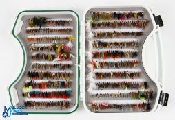 Large collection of trout flies, perhaps 300-400, in wet, dry, buzzer, shrimp, nymph and more