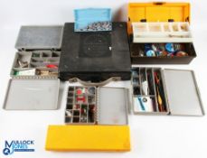 Collection of Fishing Tackle Boxes, with contents, some branded boxes by Stewart, Dawai - with
