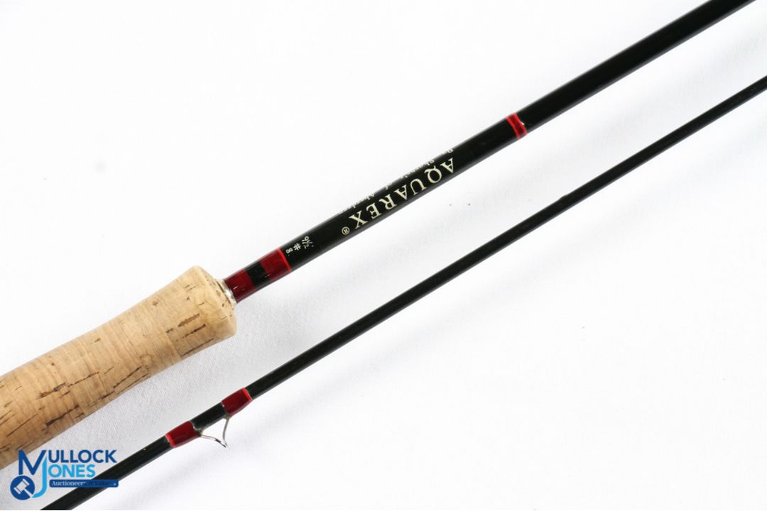Sharpes Aberdeen Aquarex carbon 9ft 6in 2 piece carbon trout fly rod line 8# alloy uplocking reel - Image 3 of 4